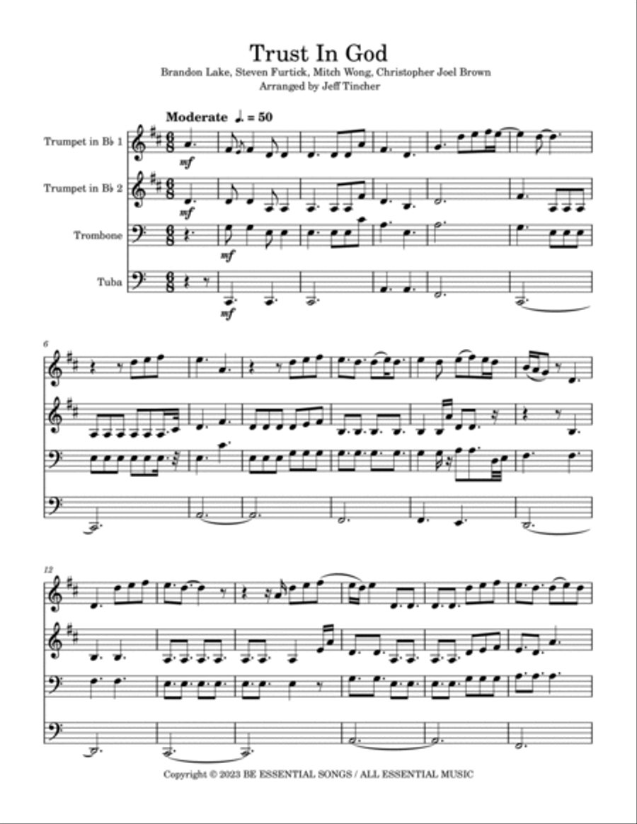 Trust In God Trust In God Brass Quartet scores gallery preview page 2