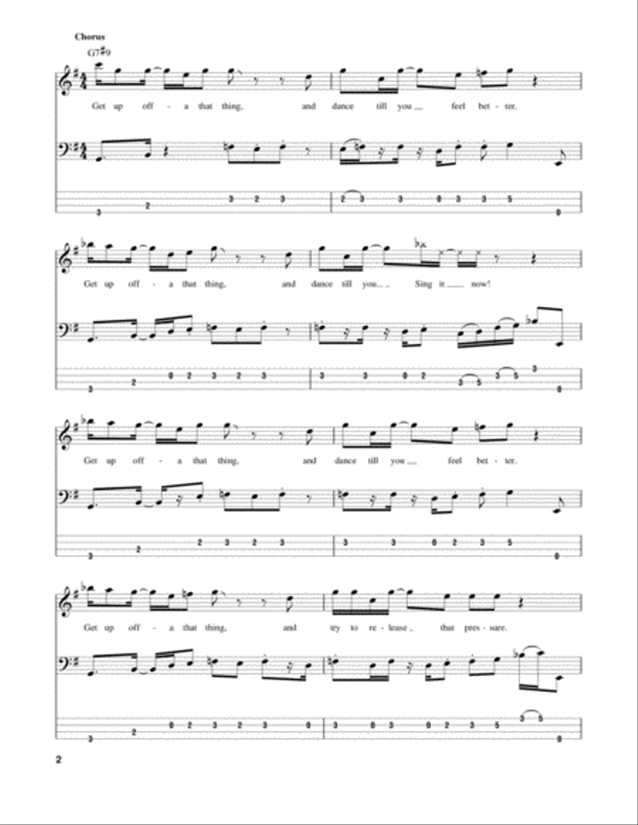 Get Up Offa That Thing Guitar Tablature scores gallery preview page 2