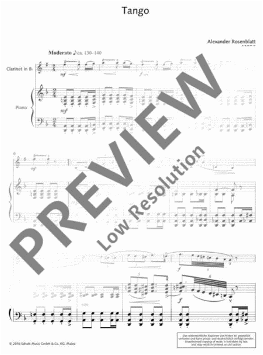 Tango Tango B-Flat Clarinet scores gallery preview page 4