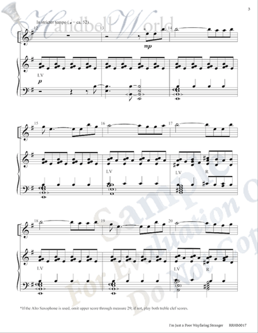 I'm Just a Poor Wayfaring Stranger 5-Octaves scores gallery preview page 6