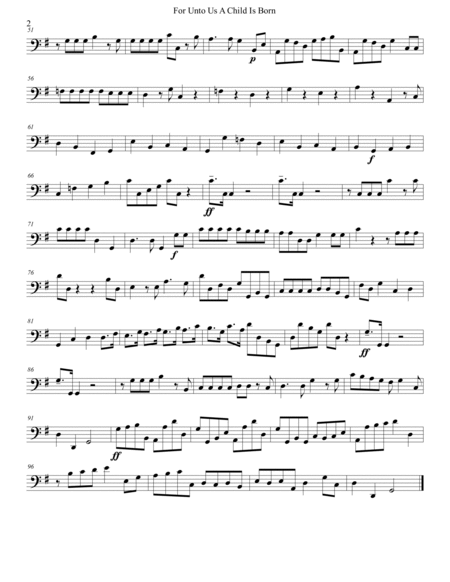 For Unto Us a Child is Born, from The Messiah. String orchestra and woodwinds. Score and parts image number null