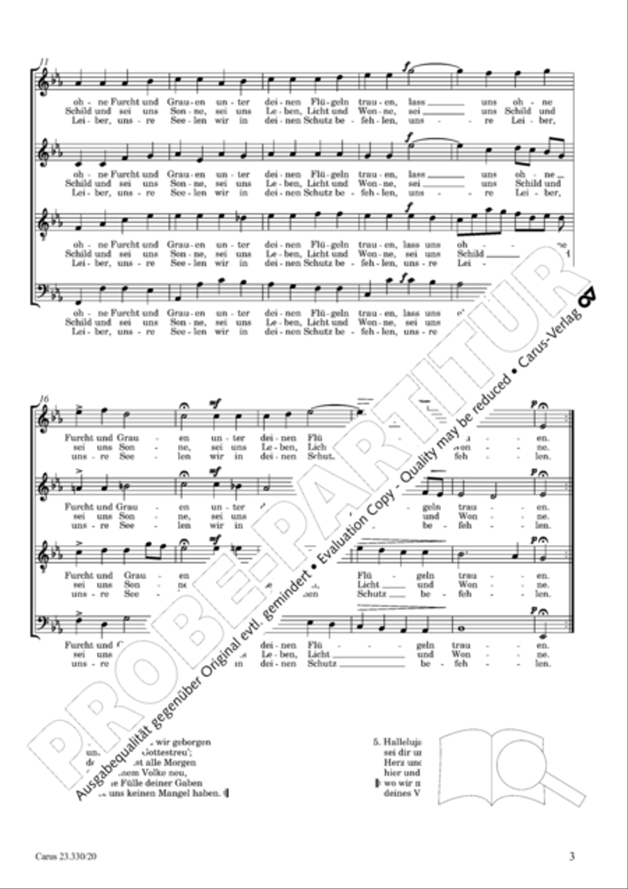 Sechs Chorsatze ohne Opuszahl Score scores gallery preview page 4