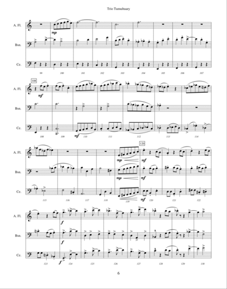 Trio Tumultuary Trio Tumultuary Small Ensemble scores gallery preview page 6