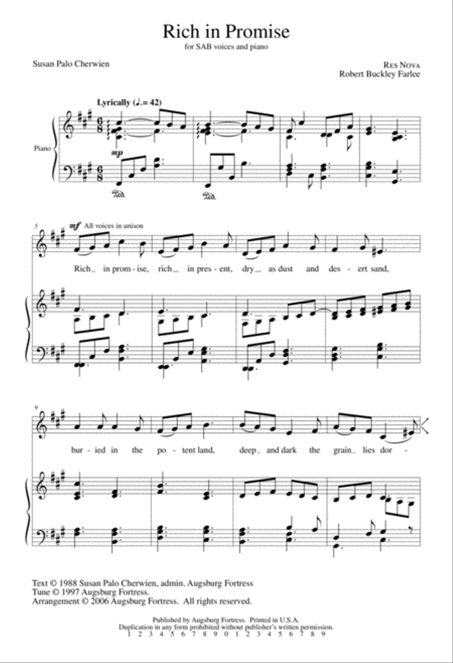 Rich in Promise Rich in Promise 3-Part scores gallery preview page 2