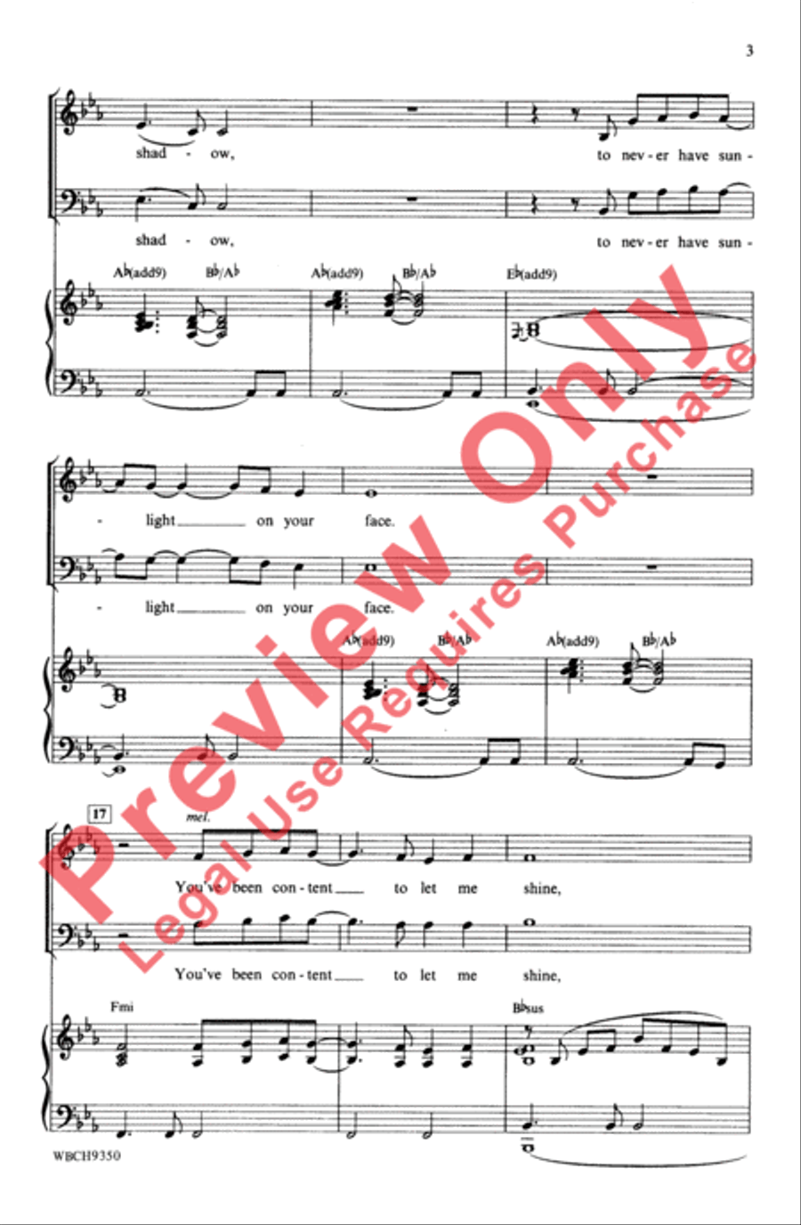 The Wind Beneath My Wings 3-Part scores gallery preview page 3