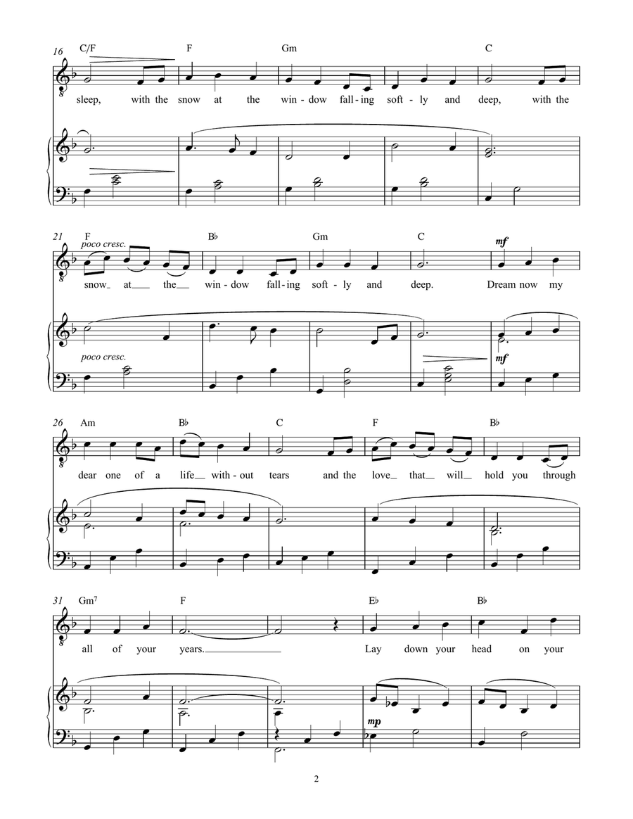 Sleep Now My Dear One (from Mimi and the Mountain Dragon) Voice scores gallery preview page 2