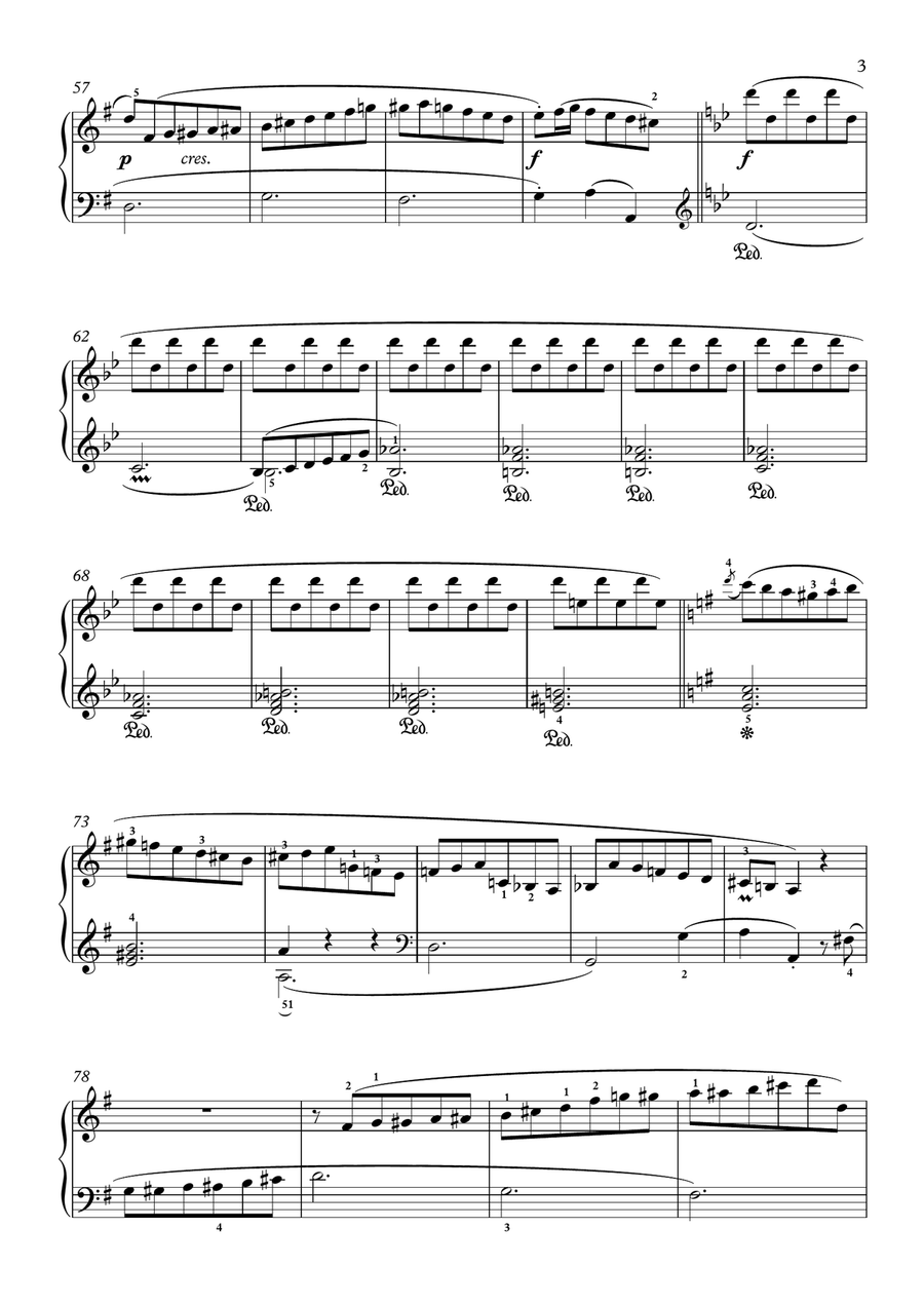 Scarlatti-Sonata in G-Major L.124 K.260(piano) Scarlatti-Sonata in G-Major L.124 K.260(piano) Piano Solo scores gallery preview page 4