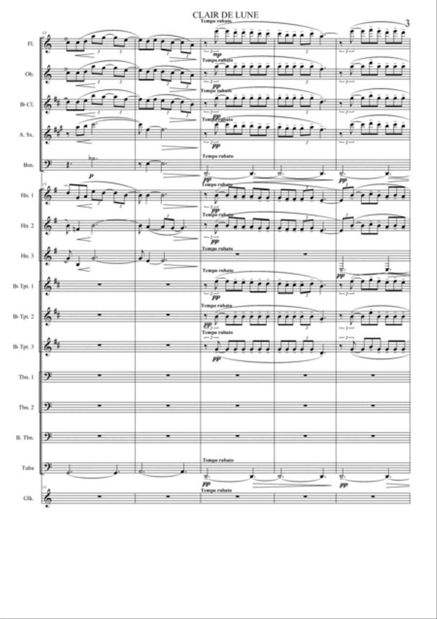 Clair de Lune Large Ensemble scores gallery preview page 4