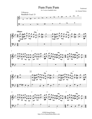 Fum Fum Fum - for 3-octave handbell choir