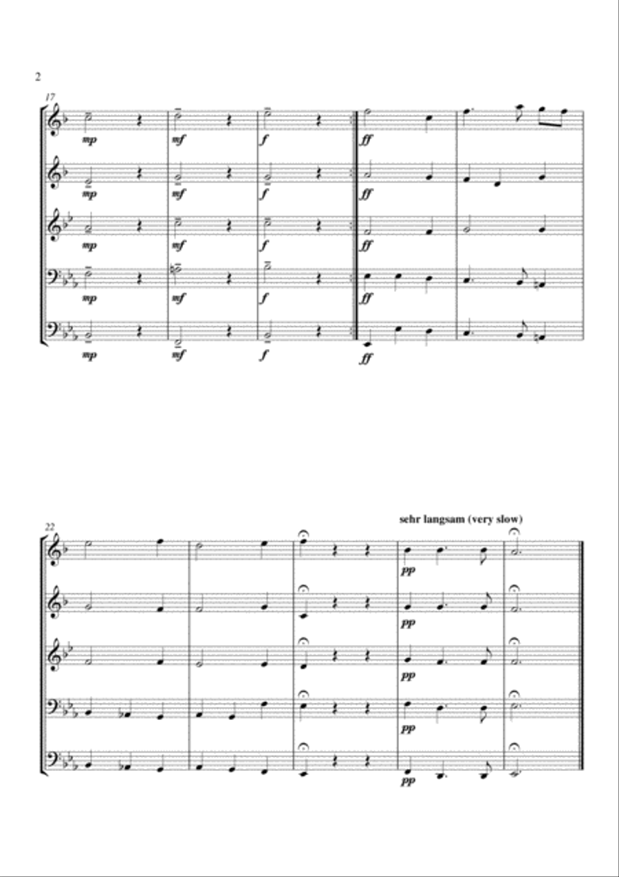 Altes Turmstucklein Altes Turmstucklein Brass Quintet scores gallery preview page 2