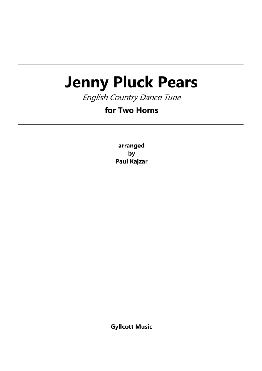 Jenny Pluck Pears (Two Horns)