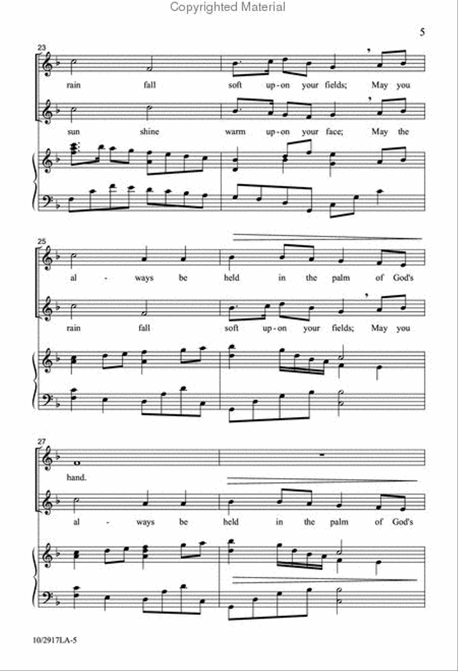 An Irish Blessing An Irish Blessing Unison Choir scores gallery preview page 5