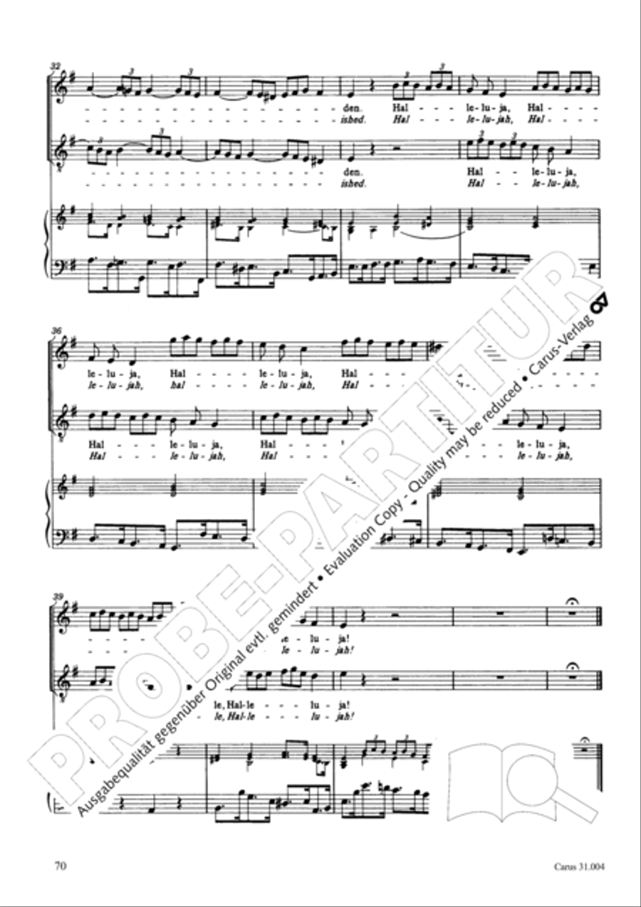 Christ lay in death's cold prison (Christ lag in Todesbanden) 4-Part scores gallery preview page 71