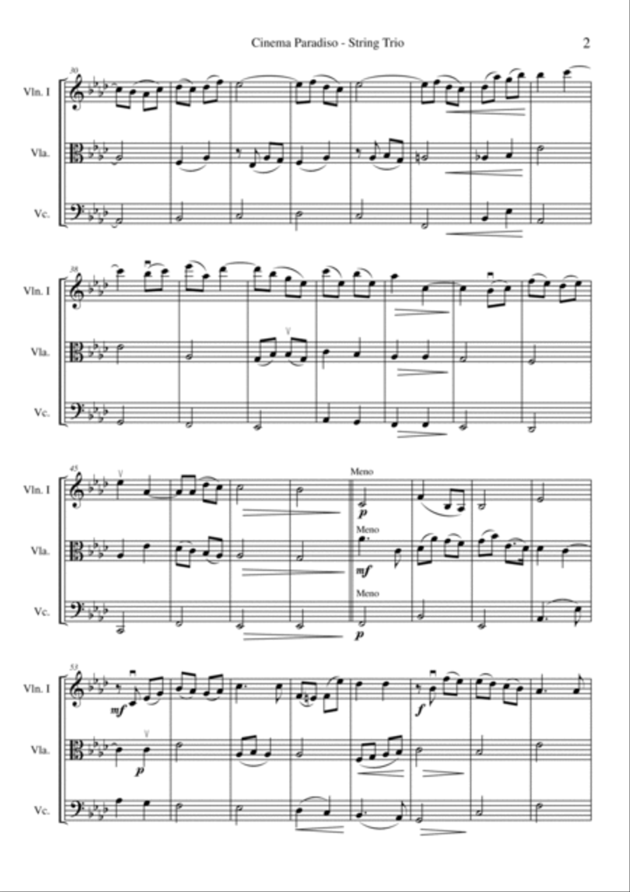 Cinema Paradiso String Trio scores gallery preview page 2