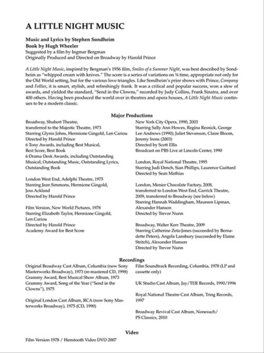 A Little Night Music Piano, Vocal scores gallery preview page 4