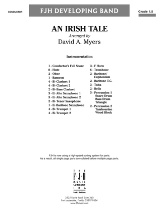 An Irish Tale: Score