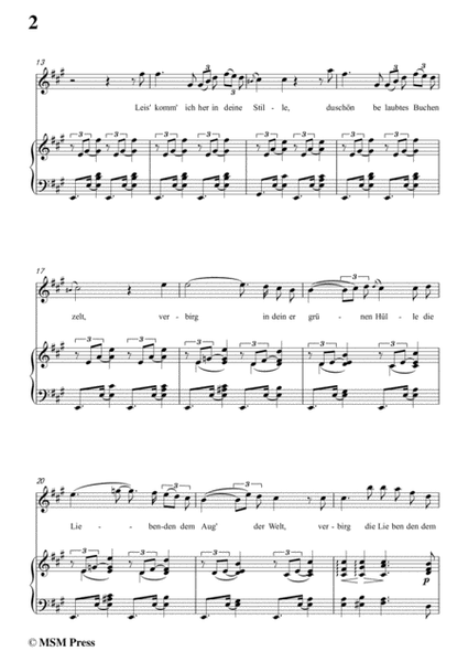 Schubert-Das Geheimniss,Op.173 No.2,in A Major,for Voice&Piano image number null