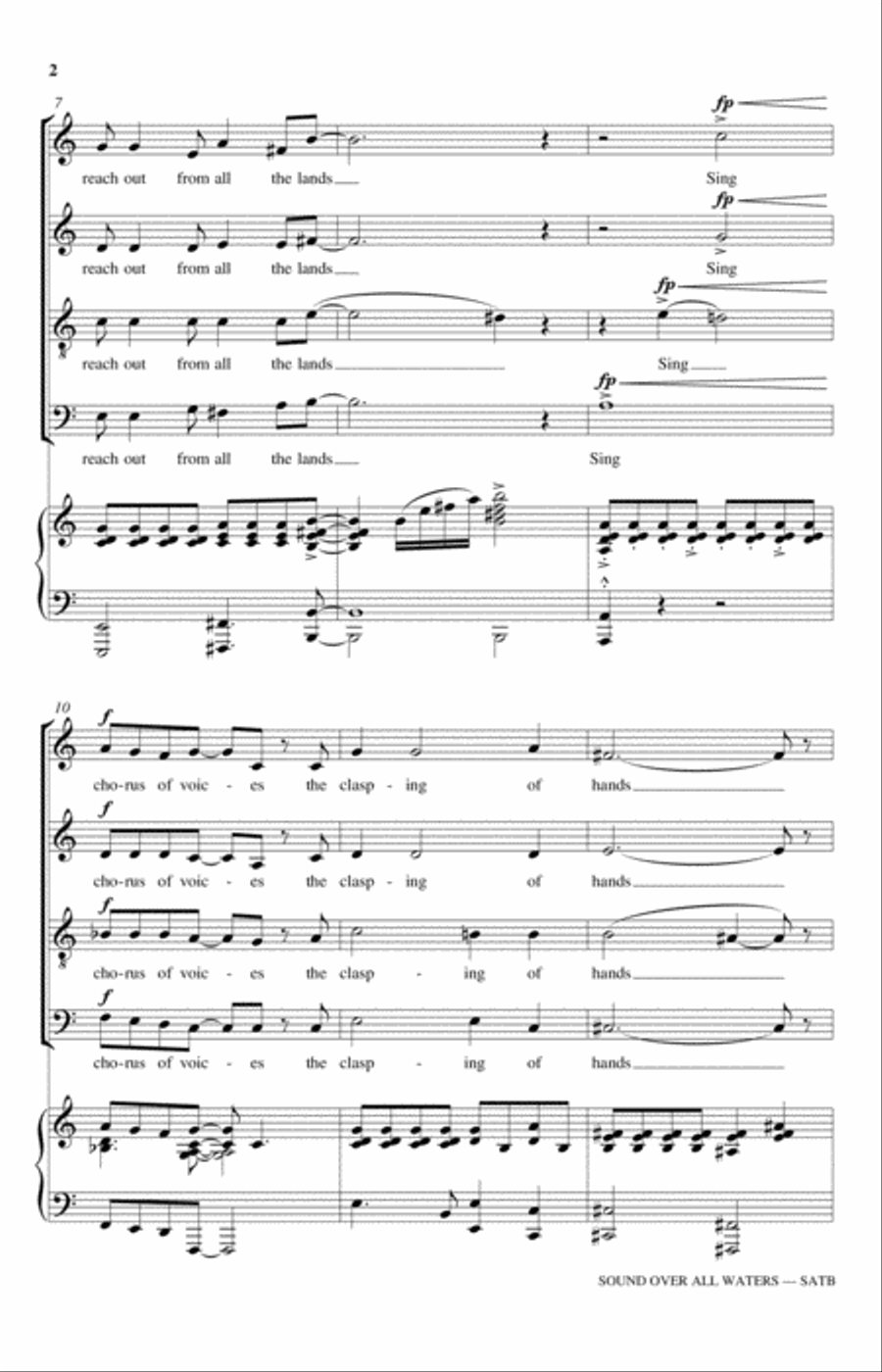 Sound Over All Waters 4-Part scores gallery preview page 2