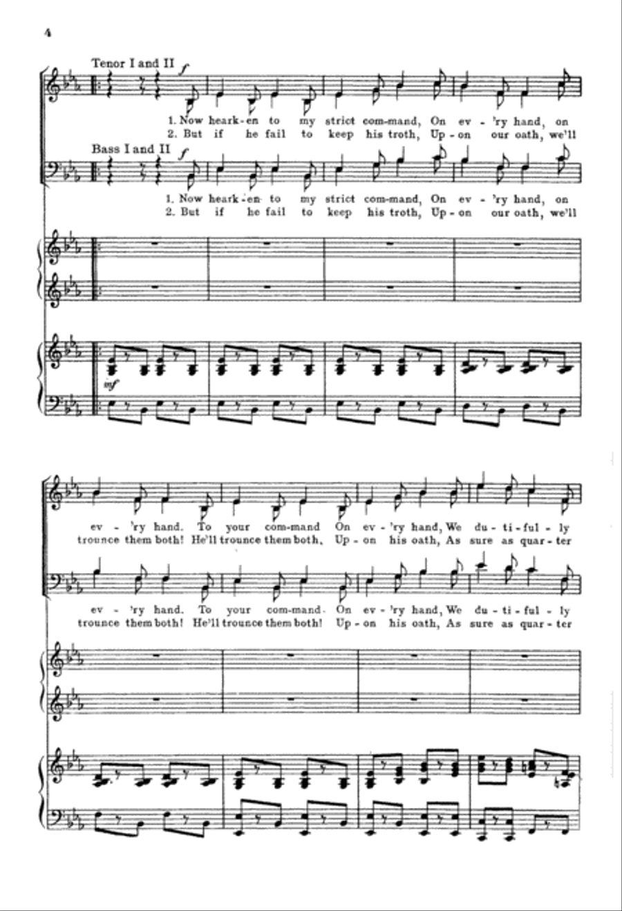 Princess Ida: Choruses, Part I TTBB scores gallery preview page 4