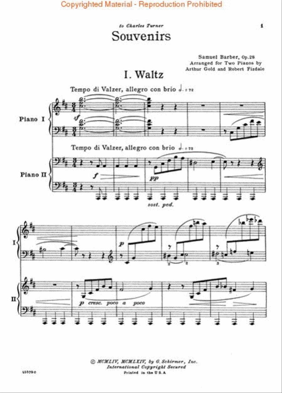 Souvenirs Piano Duet scores gallery preview page 4