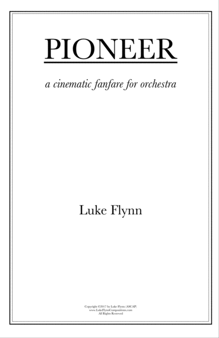 Pioneer (a cinematic fanfare for orchestra) Full Orchestra scores gallery preview page 3