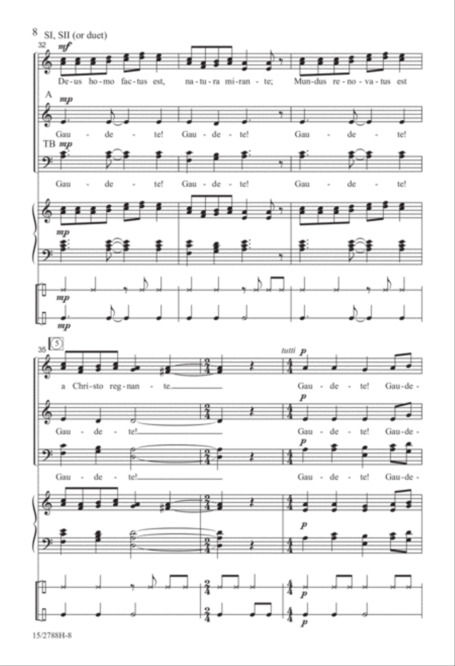 Gaudete! SSATB scores gallery preview page 9