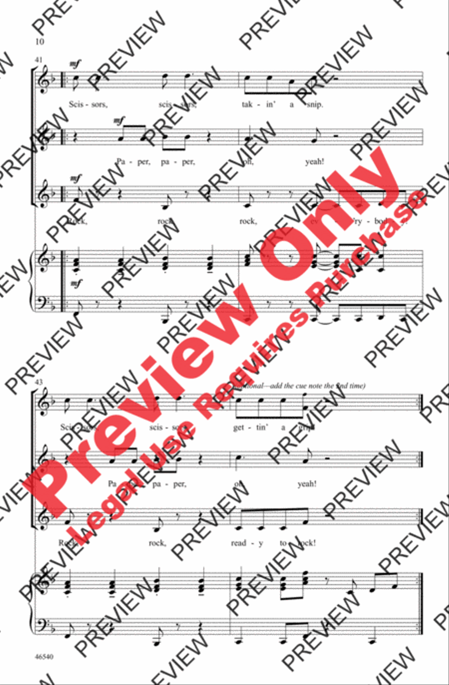 Rock, Paper, Scissors 2-Part scores gallery preview page 10