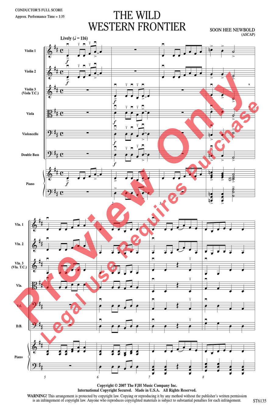 The Wild Western Frontier String Orchestra scores gallery preview page 3