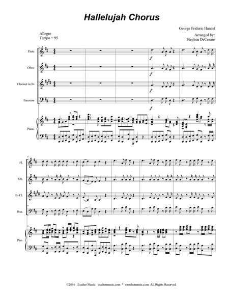 Hallelujah Chorus (Woodwind Quartet and Piano) image number null