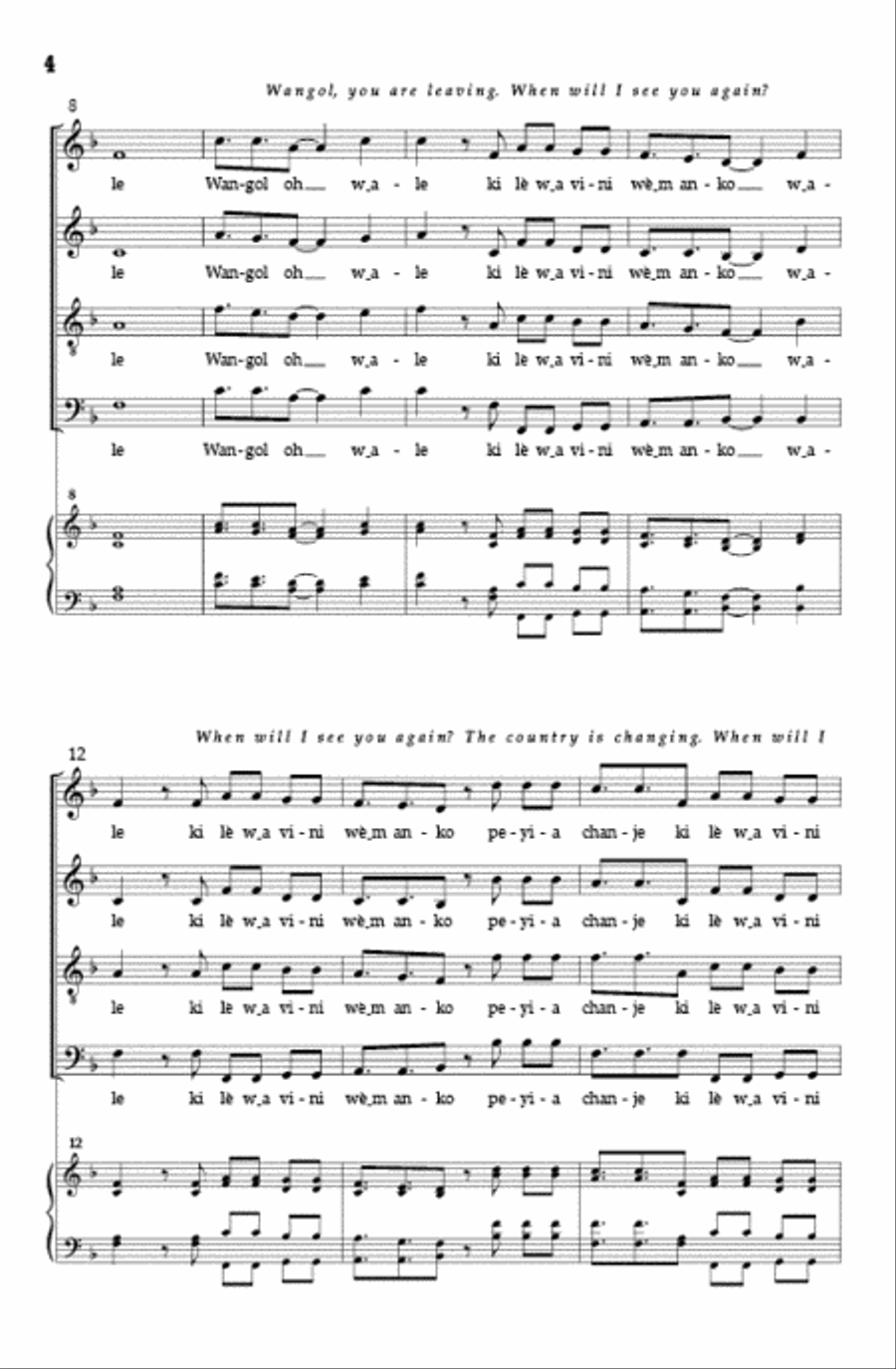 Wangol Wangol 4-Part scores gallery preview page 3