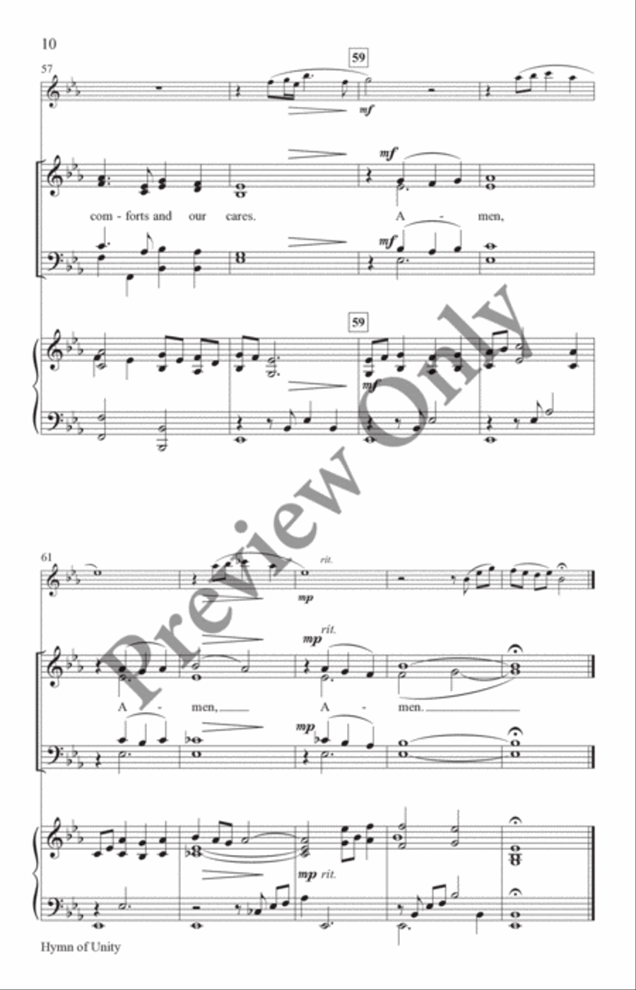 Hymn of Unity Hymn of Unity 4-Part scores gallery preview page 10