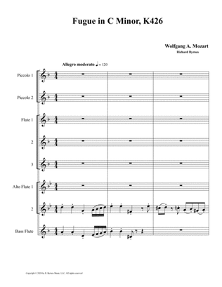 Fugue K426 by Wolfgang A. Mozart (Flute Octet)
