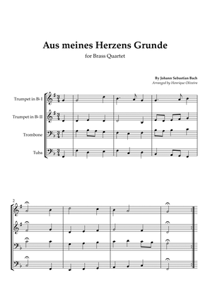 Bach's Choral - "Aus meines Herzens Grunde" (Brass Quartet)