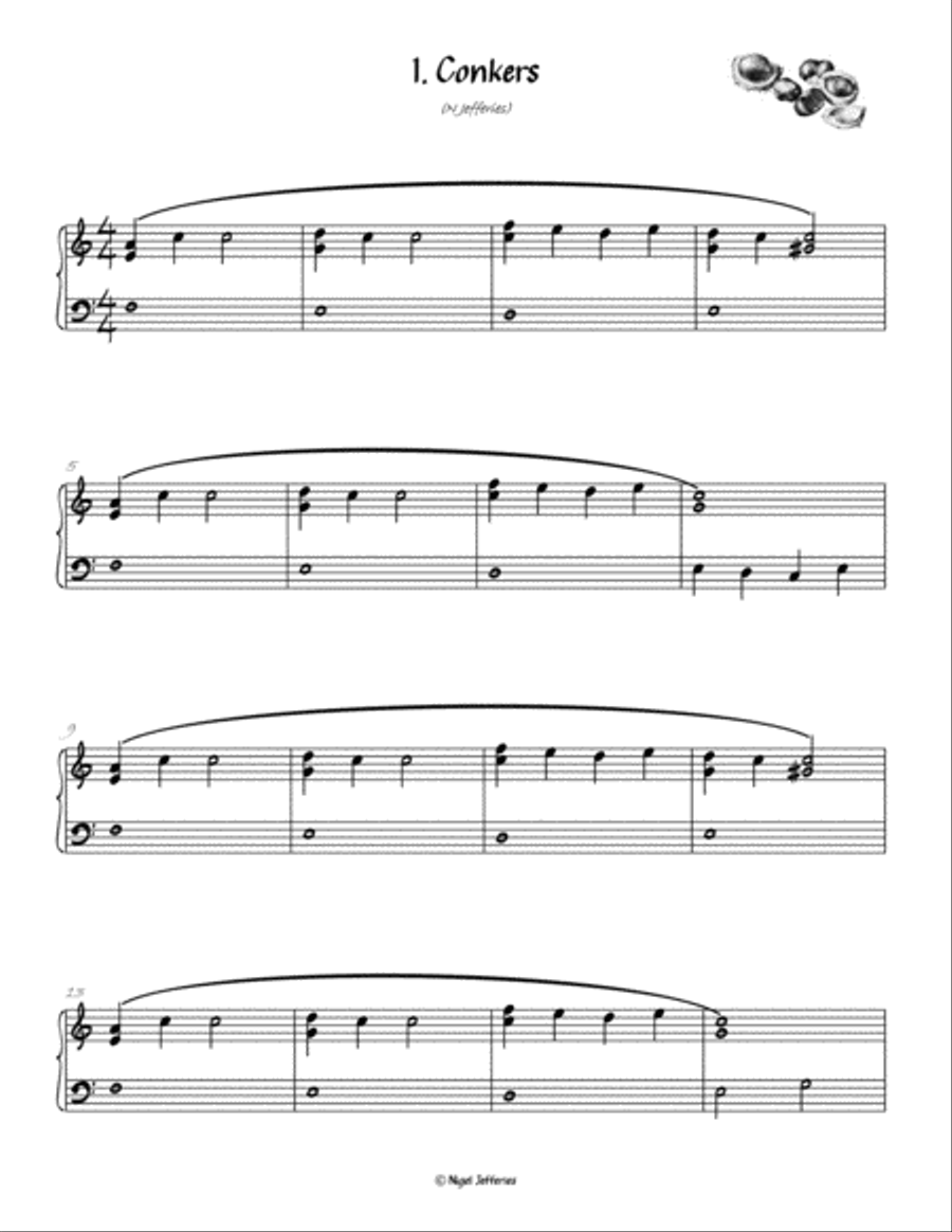5 Fun Kids Piano Tunes for Fall Piano Method scores gallery preview page 2