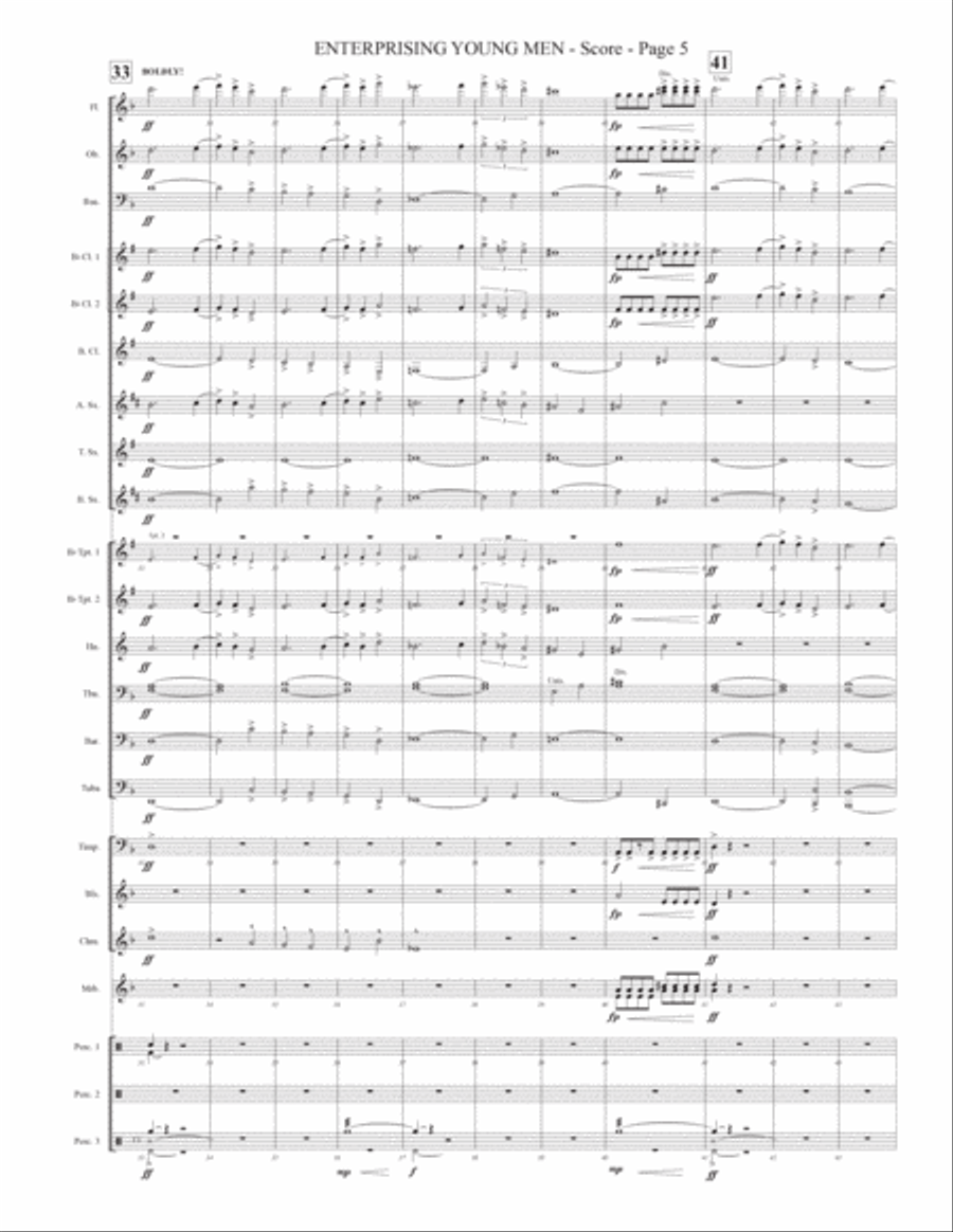 Enterprising Young Men Enterprising Young Men Concert Band scores gallery preview page 5