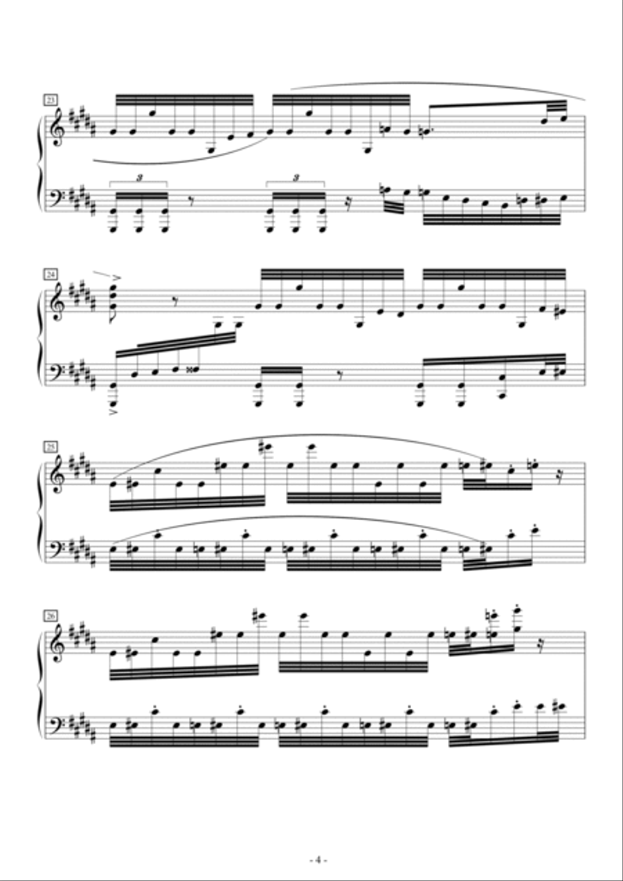 Preservation(Composed in Jan, 2018) Piano Solo scores gallery preview page 4