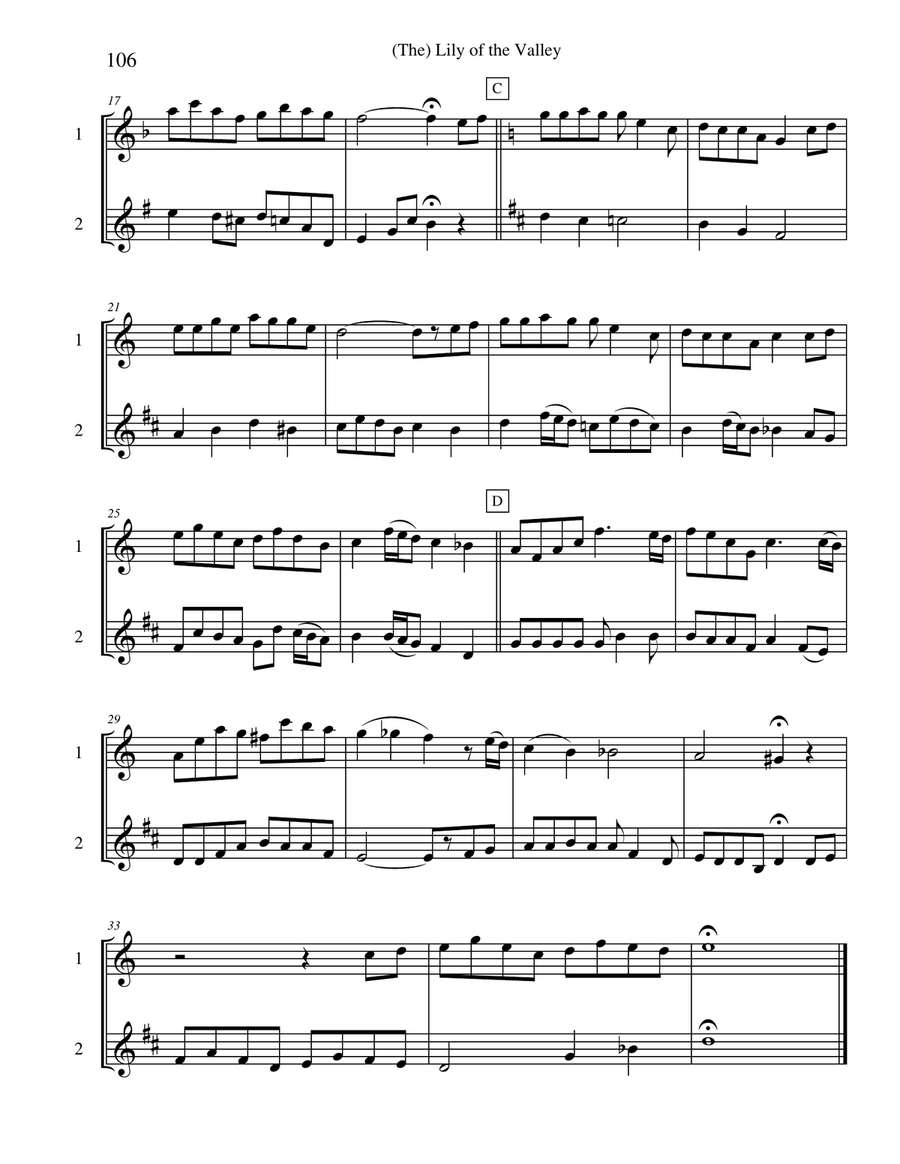 Ten Selected Hymns for the Performing Duet, Vol. 6 - flute and trumpet Flute scores gallery preview page 6