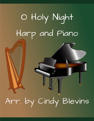 Book cover for O Holy Night, Harp and Piano Duet