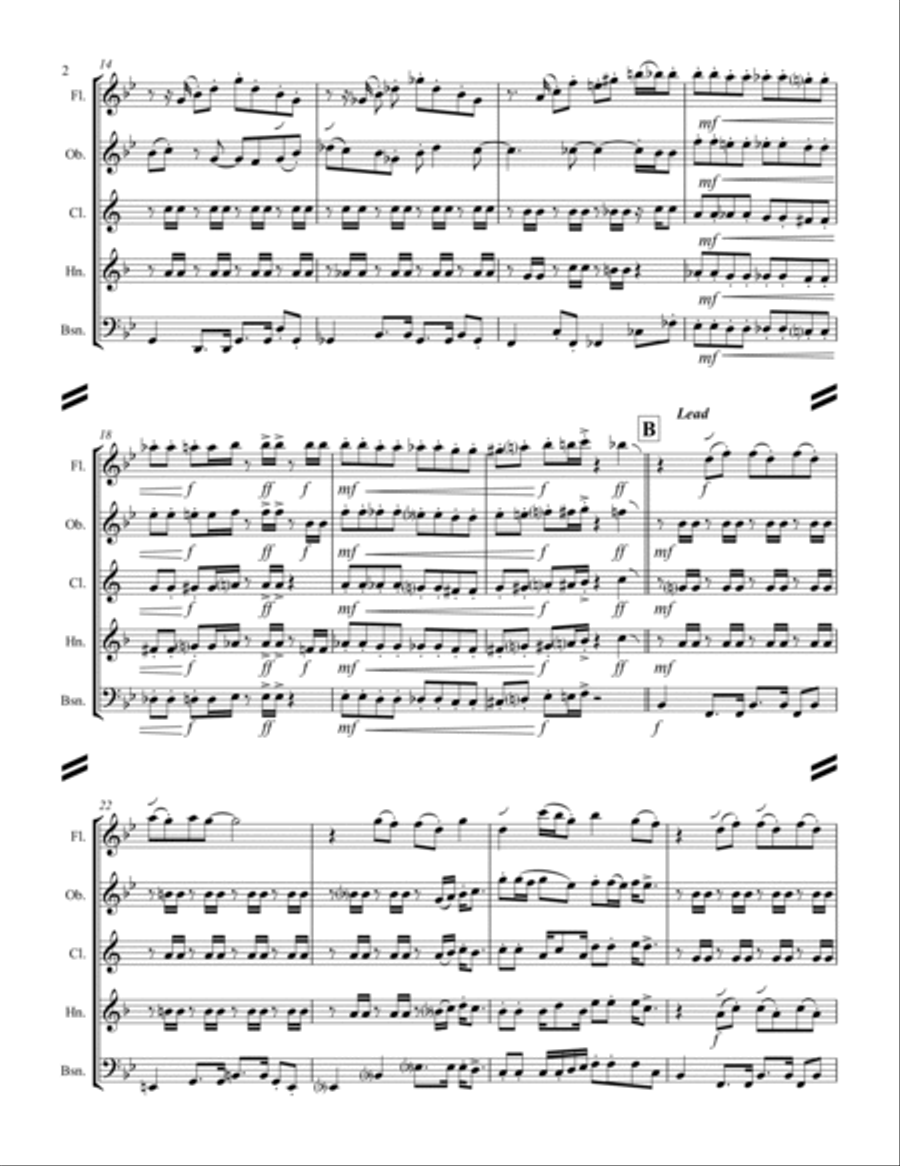 Sir Duke Woodwind Quintet scores gallery preview page 3