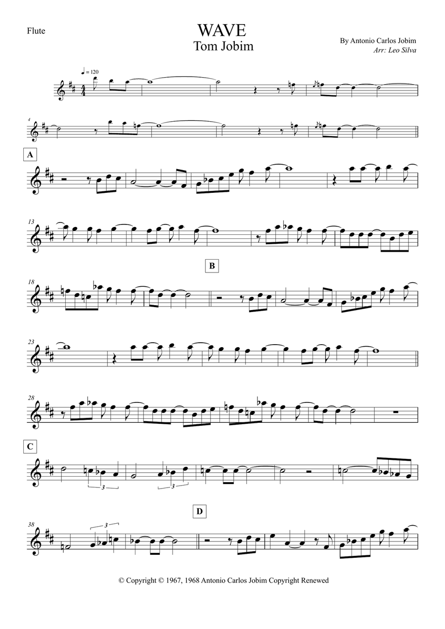 Wave Flute Solo scores gallery preview page 1