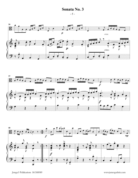 Vivaldi: Sonata No. 3 for Viola & Piano image number null