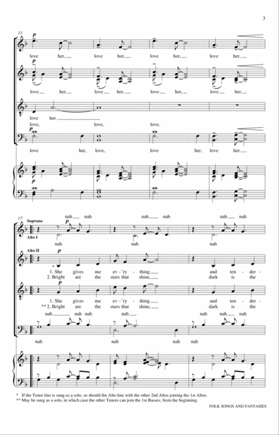 And I Love Her And I Love Her 4-Part scores gallery preview page 3