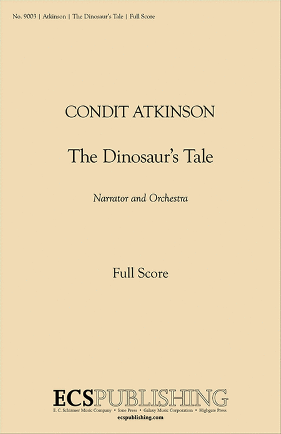The Dinosaur's Tale The Dinosaur's Tale Full Orchestra scores gallery preview page 1