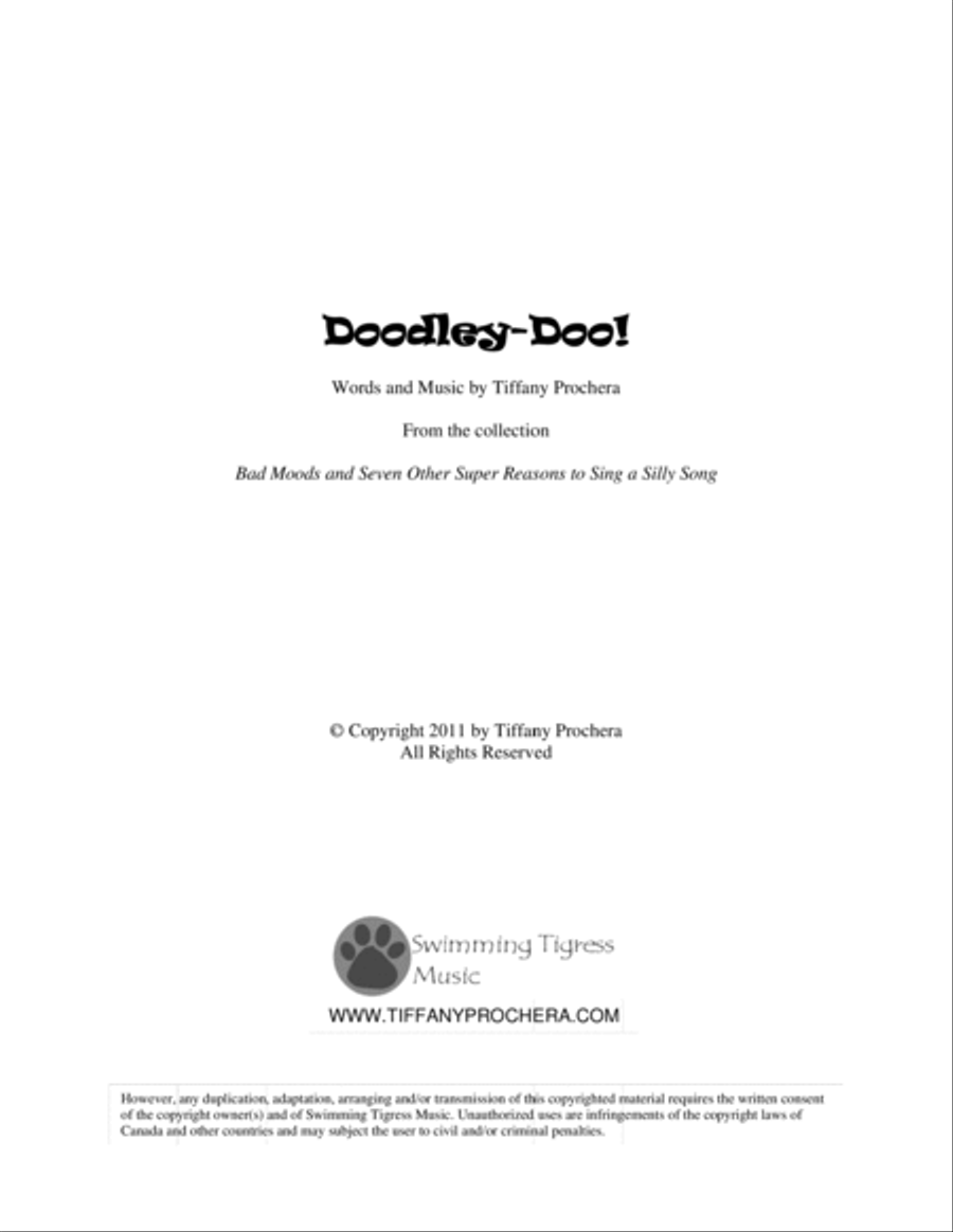 Doodley-Doo - from Bad Moods And Seven Other Reasons To Sing A Silly Song Voice Solo scores gallery preview page 1