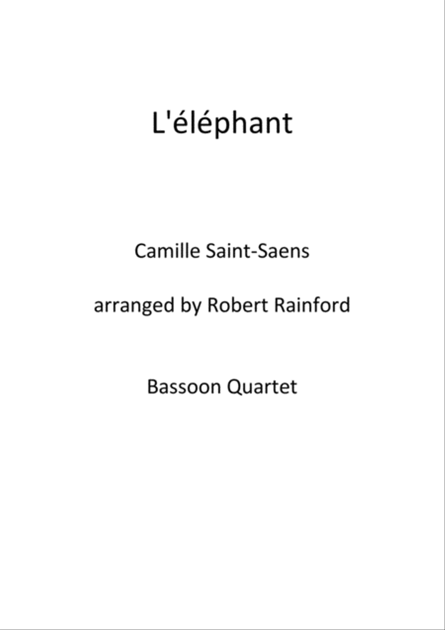 L'elephant Bassoon Quartet scores gallery preview page 1