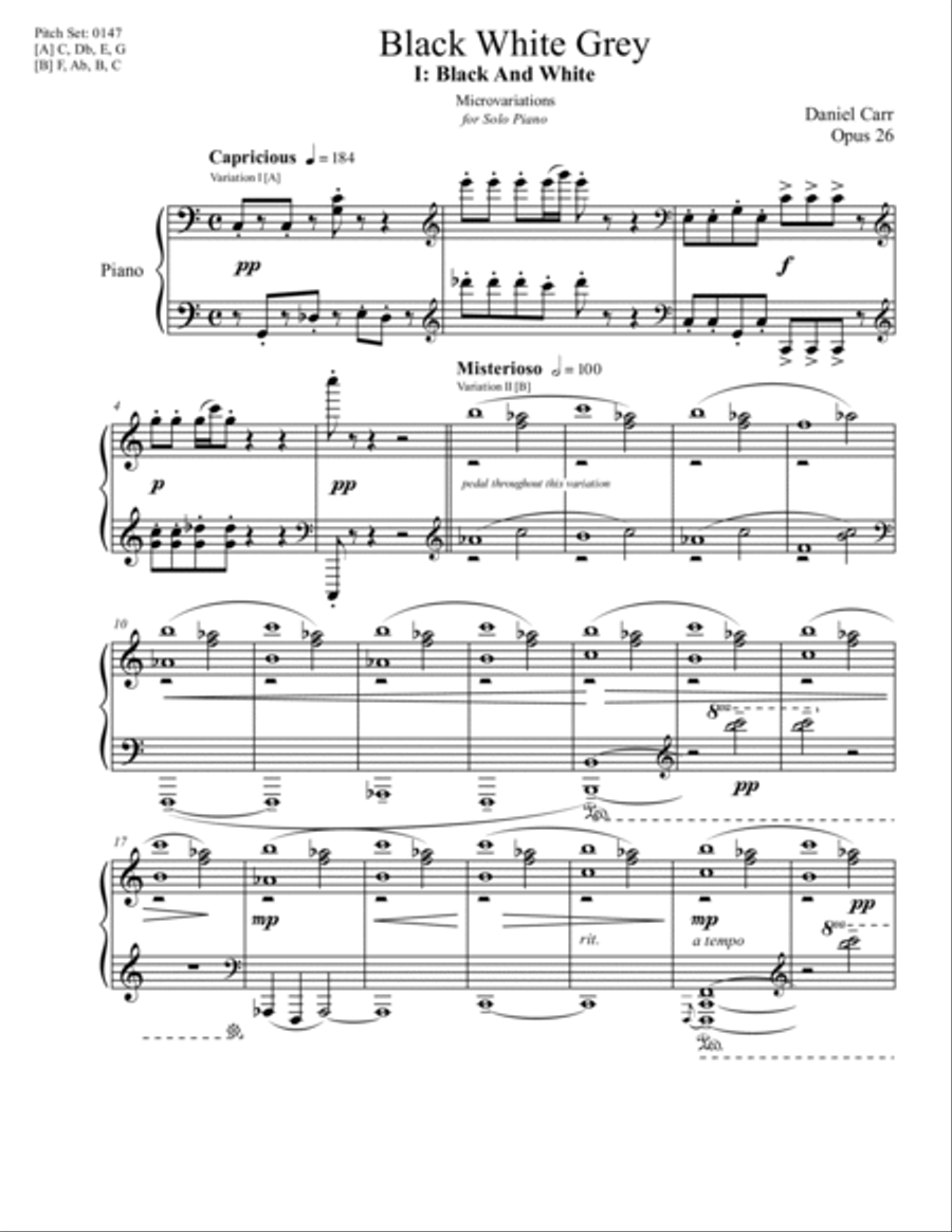 Black White Grey for Solo Piano - Opus 26 Piano Solo scores gallery preview page 3