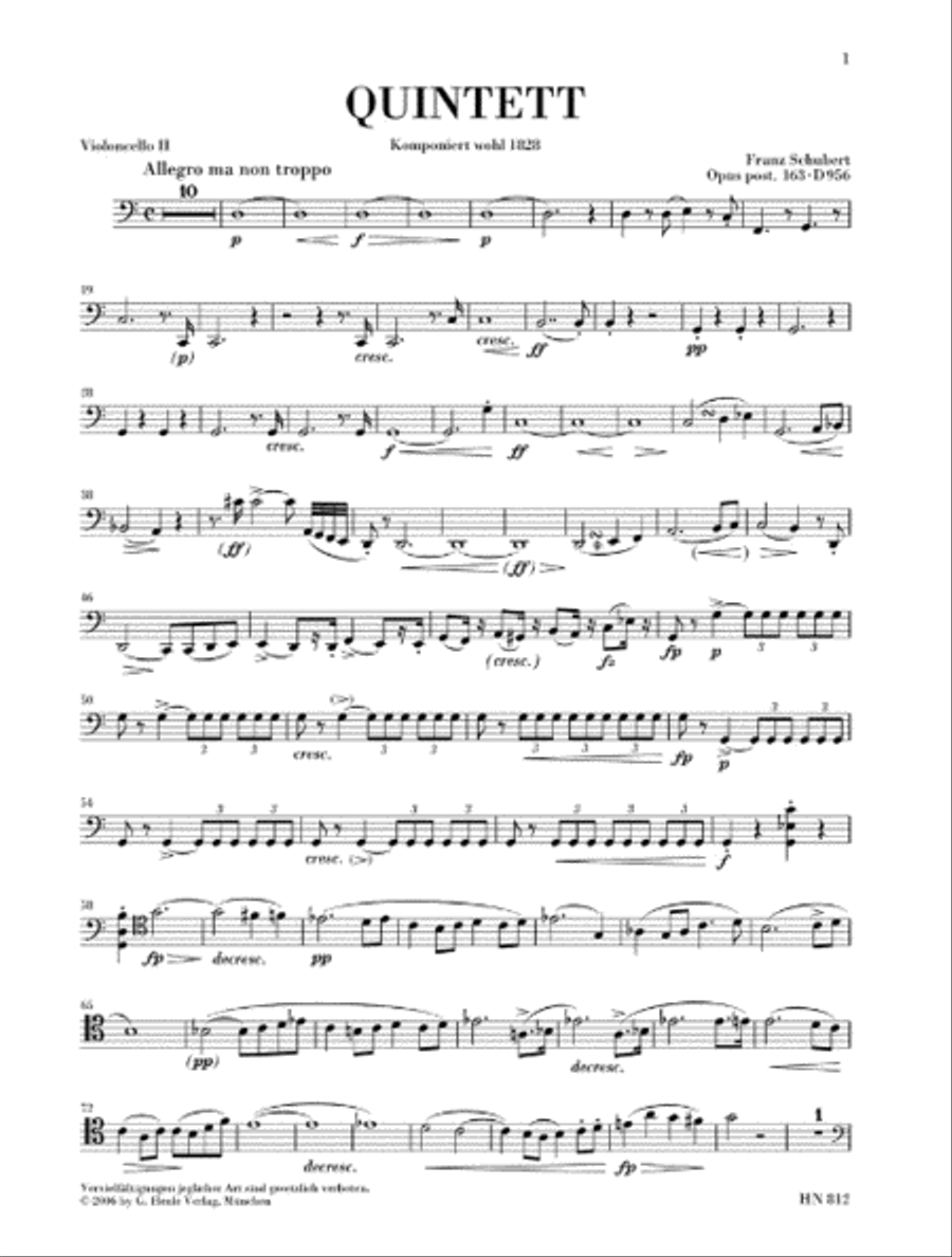 String Quintet C Major Op. Posth. 163 D 956 String Quintet scores gallery preview page 6
