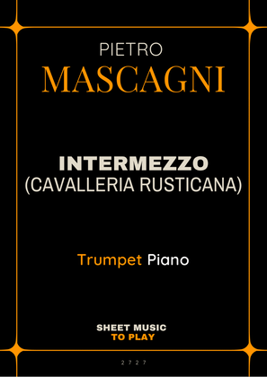 Intermezzo from Cavalleria Rusticana - Trumpet and Piano (Full Score and Parts)