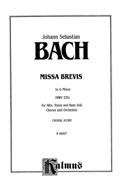 Missa Brevis in G Minor