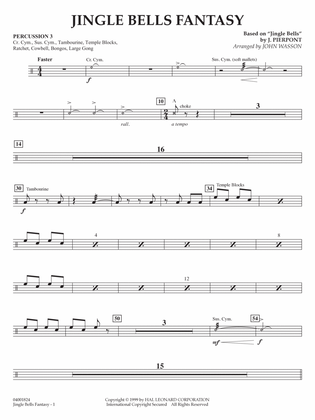 Jingle Bells Fantasy (arr. John Wasson) - Percussion 3